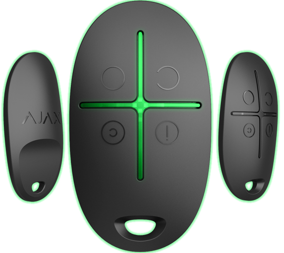 AJAX SpaceControl: Безжично дистанционно управление за активиране/дезактивиране на охранителна система Ajax и паник бутон за изпращане на аларми за помощ при спешен случай